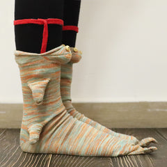 Funny Animal Cartoon Socks – Cotton, Sweat-Absorbing | 5 Designs (Shark, Dragon, Fish & More)