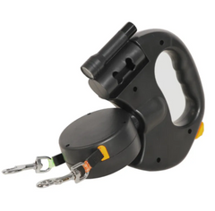 Retractable Double Dog Leash | Dual-Line Telescopic Leash for Two Dogs