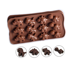 12-Cavity Dinosaur Silicone Mold for Baking and Ice