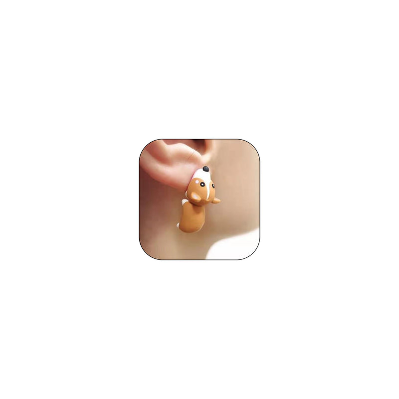 Cute Animal Bite Earrings – Funny Cartoon Stud Earrings for Women | Dinosaur, Dog, Corgi, Shark & More