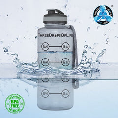 64oz Large Sports Water Bottle – BPA-Free Tritan, Hydration Tracker