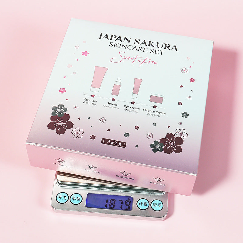 Japanese Sakura Skincare Set – 4-Piece Hydrating Collection