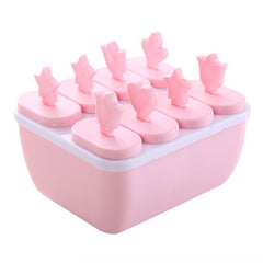 DIY Popsicle Mold Box with Handle and 8 Grids