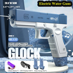 Space Water Gun Toy – Kids Outdoor Squirt Gun | USB Rechargeable | Blue & Pink