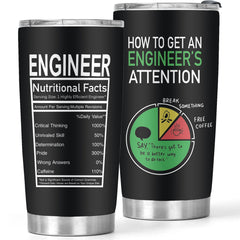 FlyweightZ Engineer Gifts - Engineering Gifts for Men - Birthday Gifts for Engineering Students - Christmas Gifts for Engineers Coworkers Boss - 20oz Engineer Coffee Tumbler 1 Piece