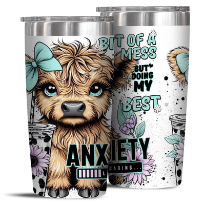 BESLKB Cow Cup Cow Coffee Mug 20oz Insulated Stainless Steel Tumbler - Highland Cow Gifts Cow Gifts for Woman - Birthday Gifts for Women Cow Lover Gifts Highland Cow Stuff