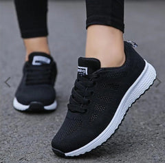Women's Breathable Mesh Sports Sneakers – Lightweight Wedge Sole, Sizes 35–44