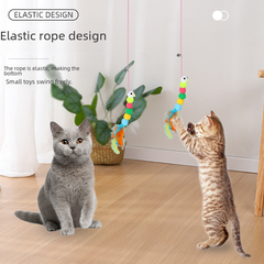 Cat Toy Wand with Plush Long Elastic String