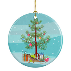 Monitor Lizard Christmas Ceramic Ornament – 2.8" Personalizable Round Porcelain Tree Ornament by Caroline's Treasures