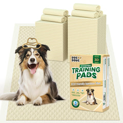Bamboo Puppy Training Pads – 30 Count, 22"x22", Super Absorbent & Leakproof
