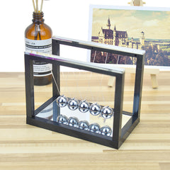 Colorful Newton's Cradle with Mirror - Creative Stress Reliever