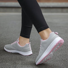 Women's Breathable Mesh Sports Sneakers – Lightweight Wedge Sole, Sizes 35–44
