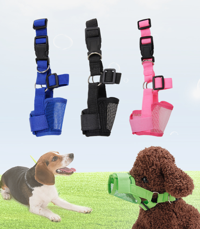 Nylon Mesh Dog Muzzle – Breathable, Adjustable & Anti-Chew