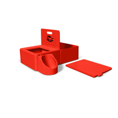 Geckopia Triple Dish | 3 in 1 Reptile Dish | Gecko Bowl | Reptile Water Food Bowl | Mealworm Dish | Lizard Bowl | Leopard Gecko Bowl | Reptile Dish | Reptile Calcium Bowl | Feeder Bowl (RED)