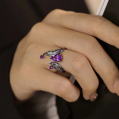 Night Elf Magic Ring with Purple Gemstone