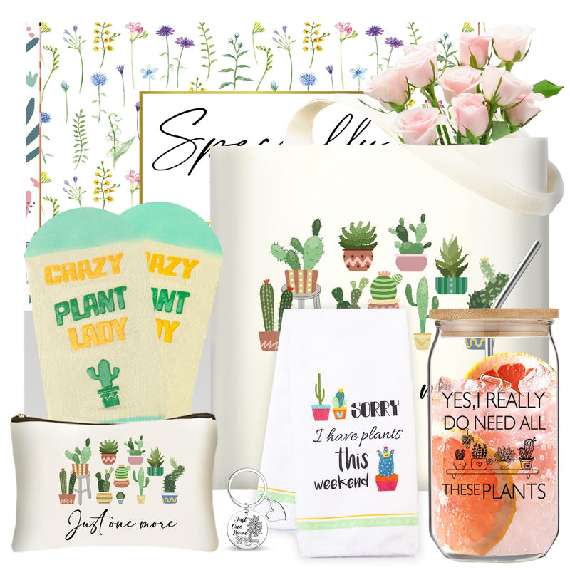 DHQH Plant Lover Gifts for Women Ice Coffee Cup Gardening Gifts Cool Gifts with Tote Bag for Plant Lovers Christmas Birthday Gifts for Friend Sister Wife Grandma Mom