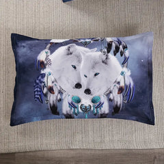 3pcs Arctic Wolf Dreamcatcher Bedding Duvet Cover Set