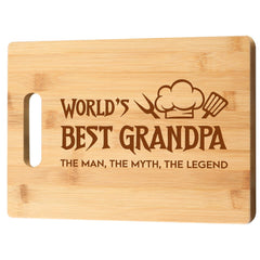 Grandpa Gifts Cutting Board for Grandpa Engraved Bamboo Kitchen Cutting Board Birthday Gifts for Grandpa Grandpa Birthday Gifts from Grandkids Fathers Day Christmas Gifts for Grandfather Gifts