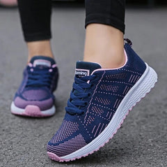 Women's Breathable Mesh Sports Sneakers – Lightweight Wedge Sole, Sizes 35–44