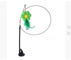 Interactive Cat Teaser Toy with Suction Cup Base | Stimulating Play & Exercise