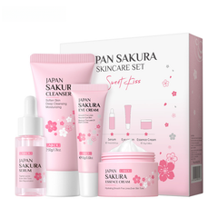 Japanese Sakura Skincare Set – 4-Piece Hydrating Collection