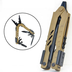 Stainless Steel Multitool Folding Pliers - Portable Multi-Function Tool for Camping, Hiking & Everyday Use