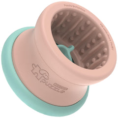 Puzzle Feeder Lick Toy for Large & XL Dogs – Detachable, Dishwasher-Safe Dog Enrichment Toy (Pink)