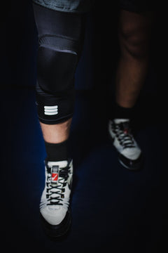 Mid-Length Padded Knee Sleeve - Black